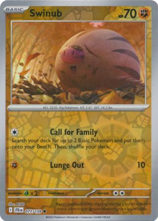 Swinub - 077/159 - Common Reverse Holo