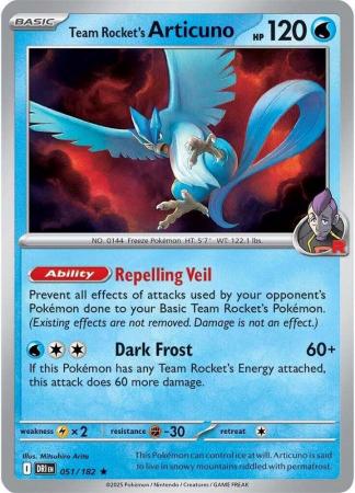 Team Rocket's Articuno - 051/182 - Holo Rare (Español LA)