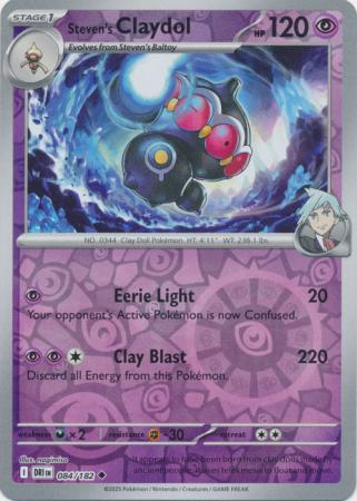 Steven's Claydol - 084/182 - Uncommon Reverse Holo