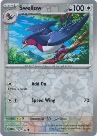 Swellow - 157/182 - Common Reverse Holo (Español LA)