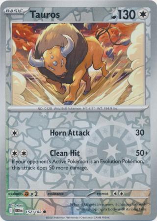 Tauros - 152/182 - Common Reverse Holo (Español LA)