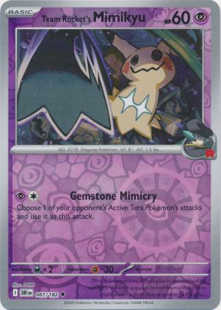 Team Rocket's Mimikyu - 087/182 - Uncommon Reverse Holo (Español LA)