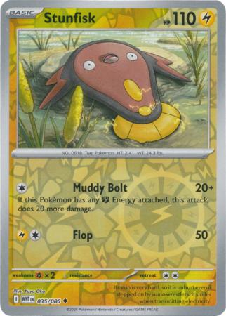 Stunfisk - 035/086 - Uncommon Reverse Holo (Español LA)