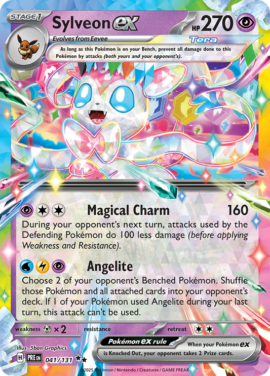 Sylveon ex - 041/131 - Ultra Rare (Prismatic Evolutions Stamp)