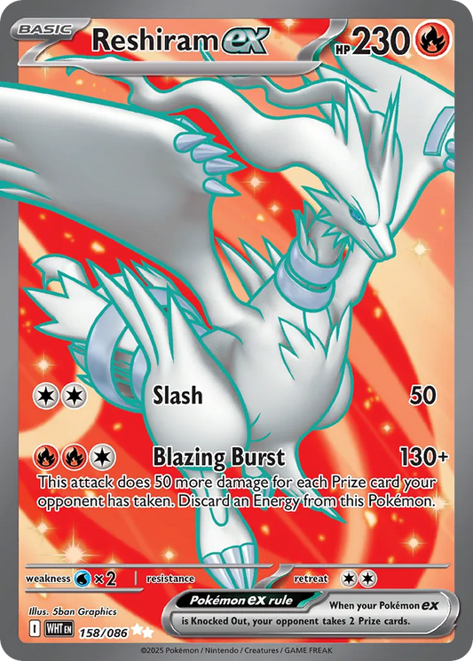 Reshiram ex - 158/086 - Ultra Rare