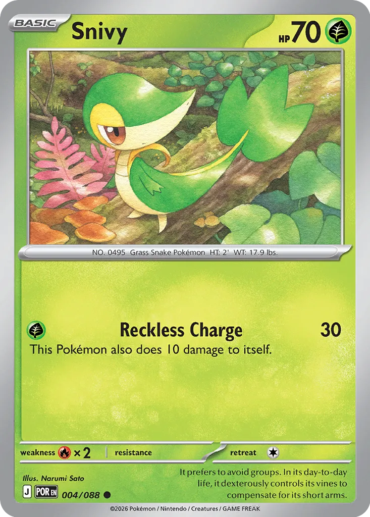 Snivy - 004/088 - Common Reverse Holo