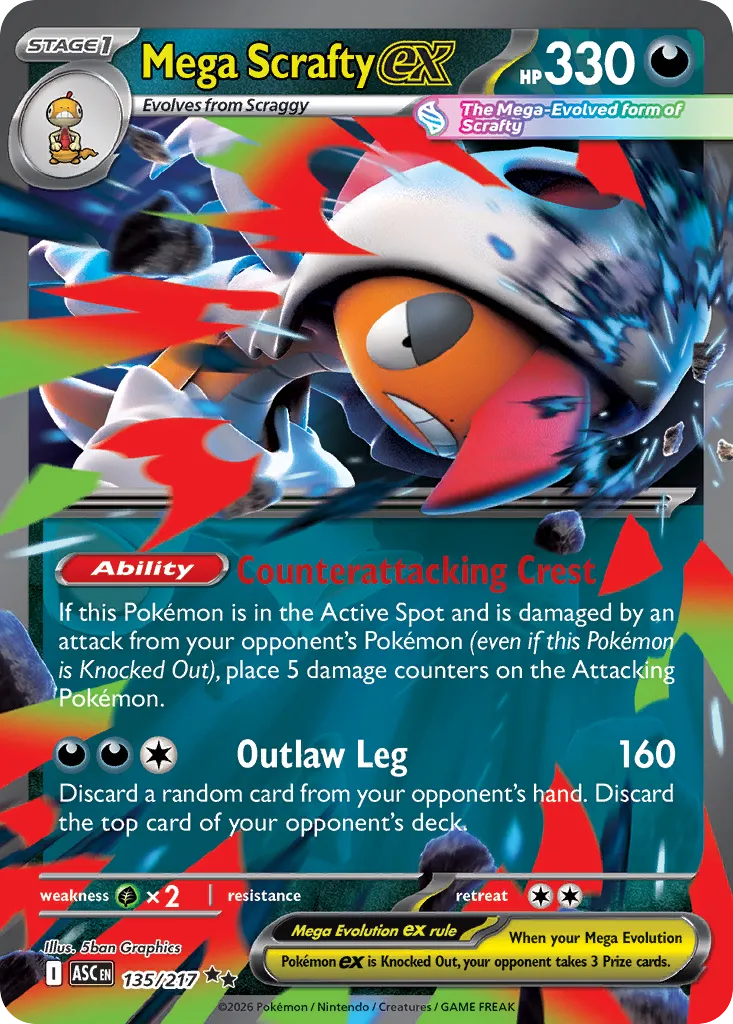 Mega Scrafty ex - 135/217 - Double Rare