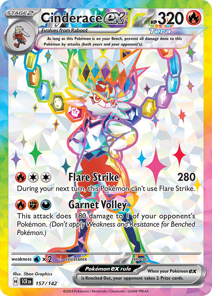 Cinderace ex - 157/142 - Ultra Rare