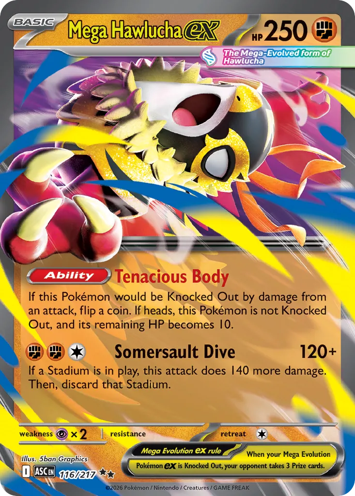 Mega Hawlucha ex - 116/217 - Double Rare