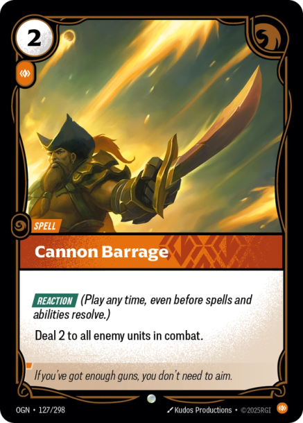 CANNON BARRAGE - OGN-127/298 (Foil)