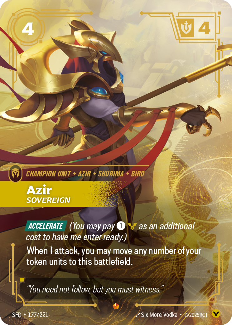 Azir - Sovereign - 177/221 (Foil)