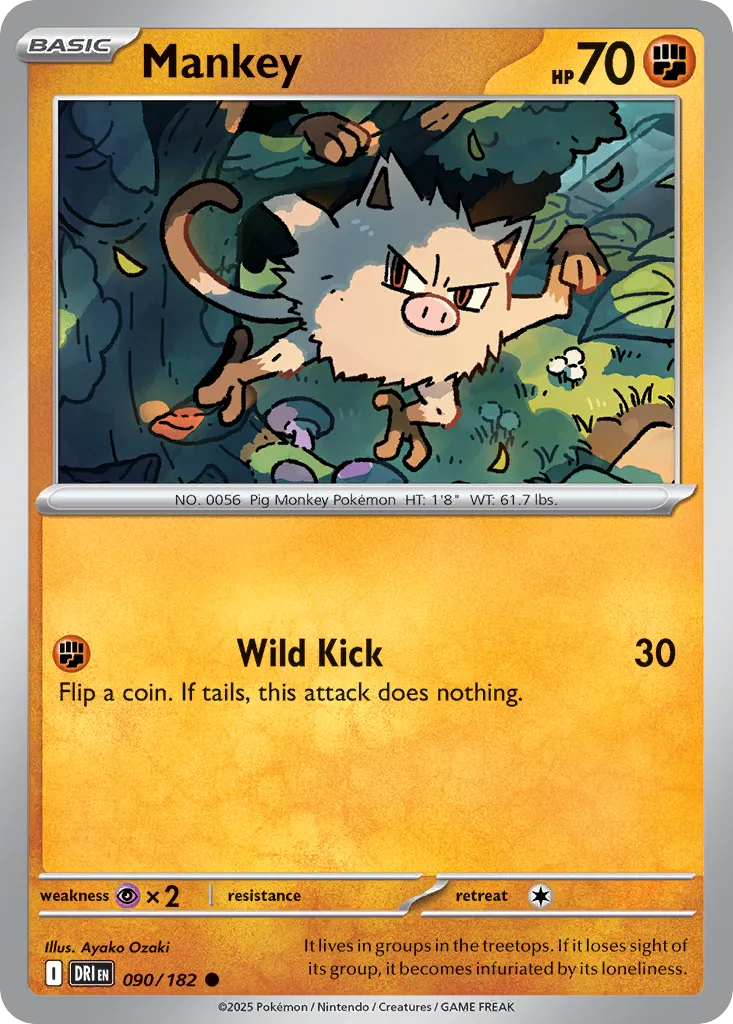 Mankey - 090/182 - Common