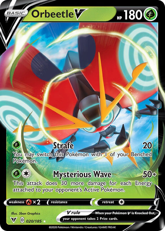 Orbeetle V - 020/185 - Holo Rare V
