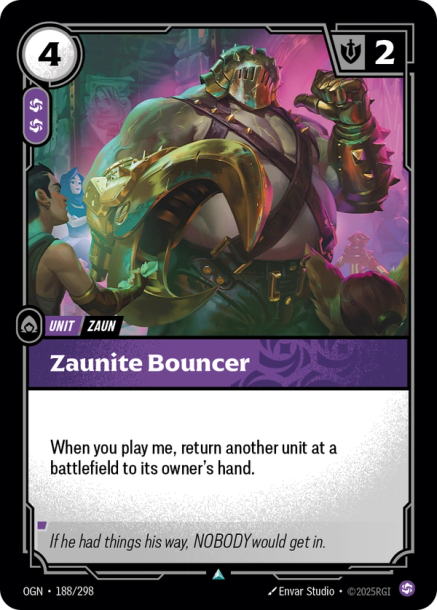 ZAUNITE BOUNCER - OGN-188/298 (Foil)