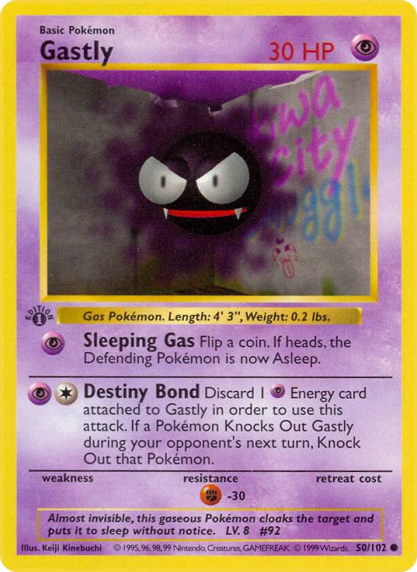 Gastly - 050/102 - 1st Edition Common
