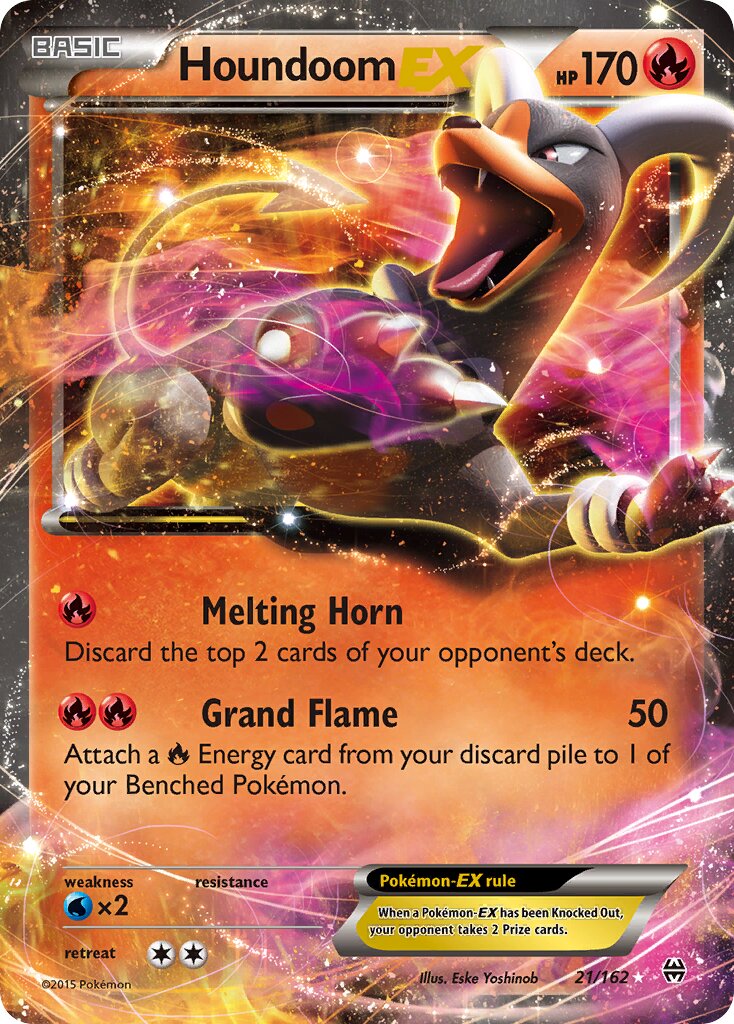 Houndoom-EX - 21/162 - Rare Holo EX
