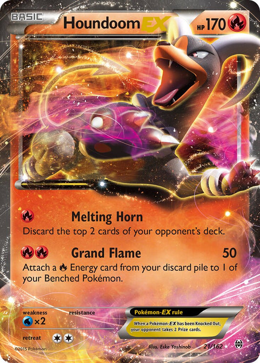 Houndoom-EX - 21/162 - Rare Holo EX