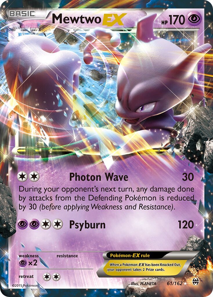 Mewtwo-EX - 61/162 - Rare Holo EX
