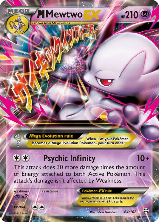 M Mewtwo-EX - 64/162 - Rare Holo EX