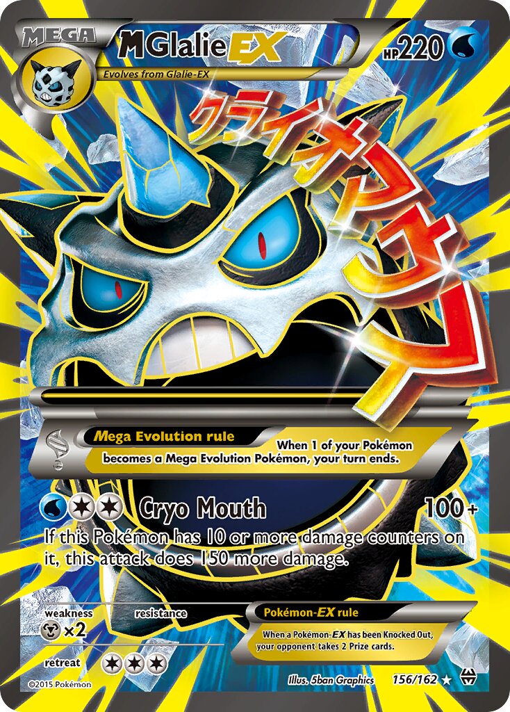 M Glalie-EX - 156/162 - Rare Ultra