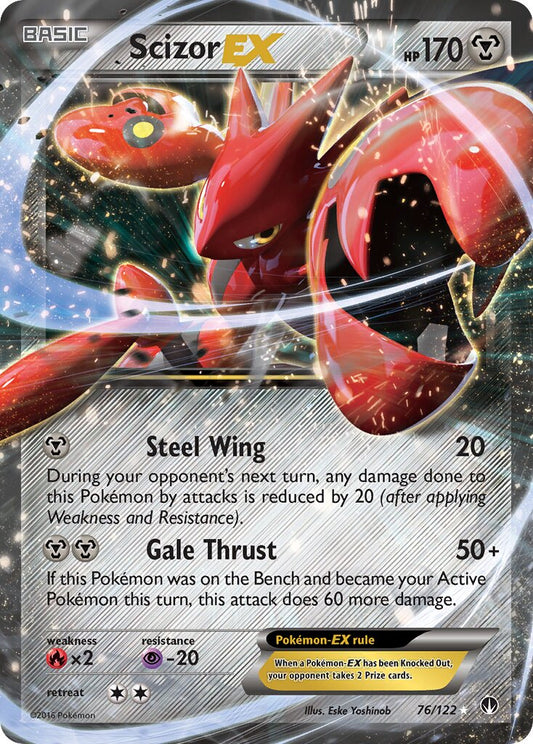 Scizor-EX - 76/122 - Rare Holo EX