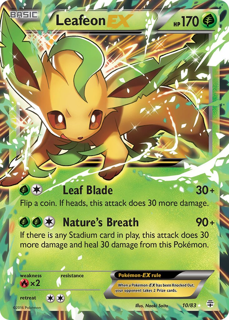 Leafeon-EX - 10/83 - Rare Holo EX
