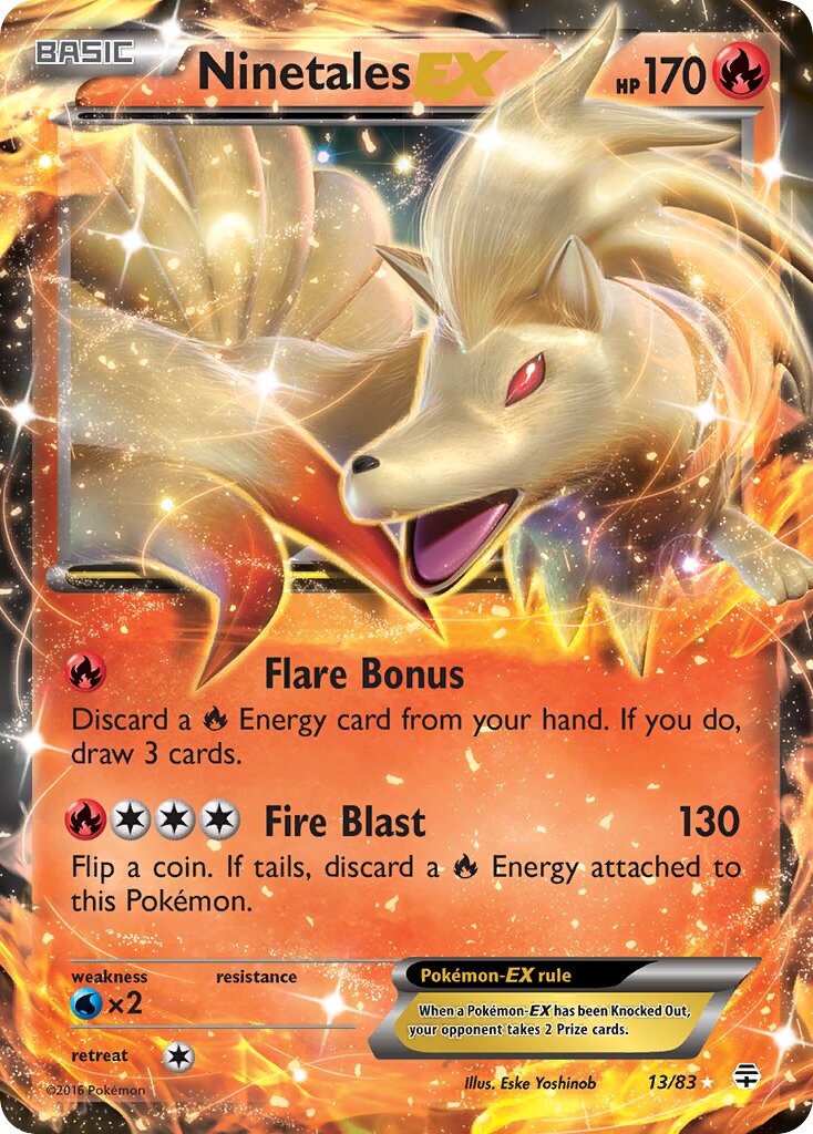 Ninetales-EX - 13/83 - Rare Holo EX