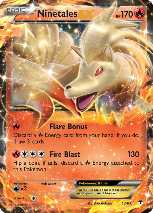 Ninetales-EX - 13/83 - Rare Holo EX