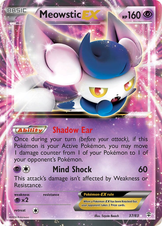 Meowstic-EX - 37/83 - Rare Holo EX
