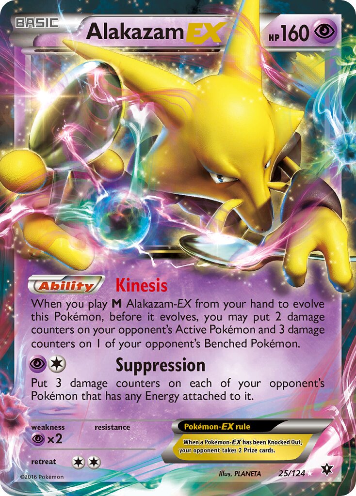 Alakazam-EX - 25/124 - Rare Holo EX