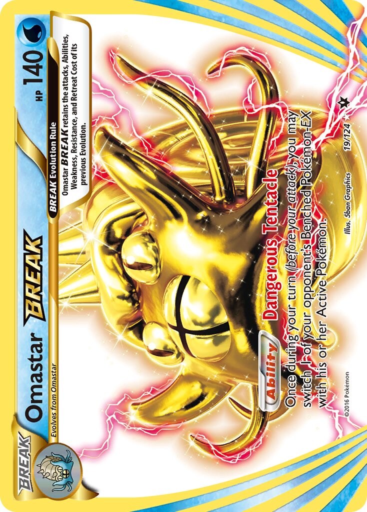 Omastar BREAK - 19/124 - Rare BREAK