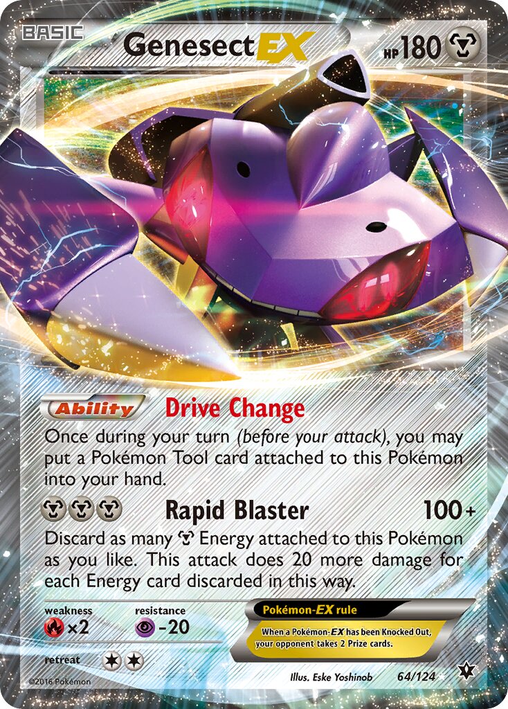 Genesect-EX - 64/124 - Rare Holo EX