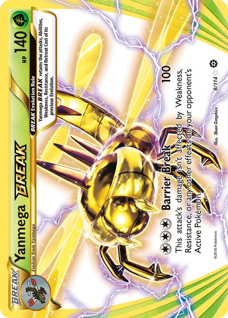 Yanmega BREAK - 8/114 - Rare BREAK