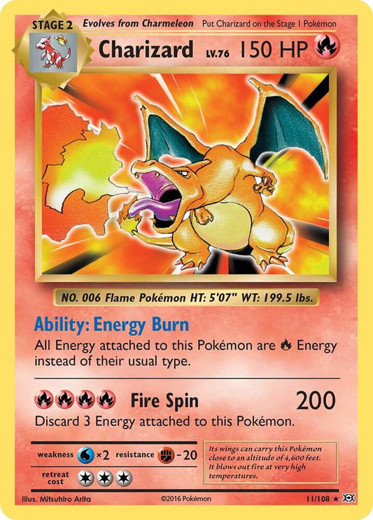 Charizard - 11/108 - Rare Holo