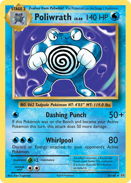 Poliwrath - 25/108 - Rare Holo
