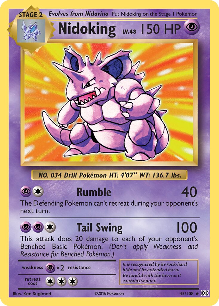 Nidoking - 45/108 - Rare Holo
