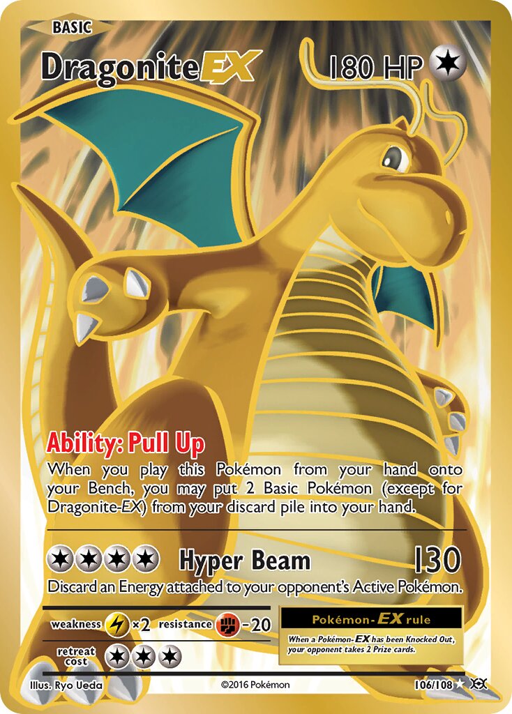 Dragonite-EX - 106/108 - Rare Ultra