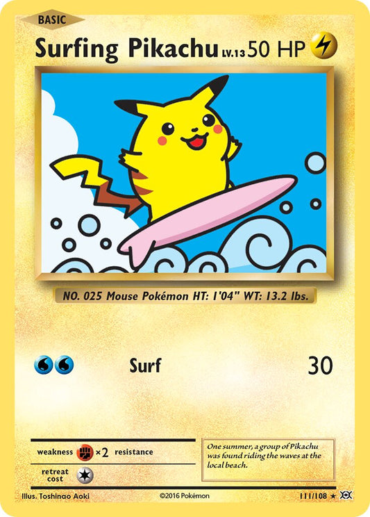 Surfing Pikachu - 111/108 - Rare Secret