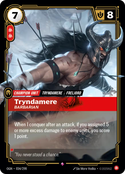 TRYNDAMERE, BARBARIAN - OGN-034/298 (Foil)