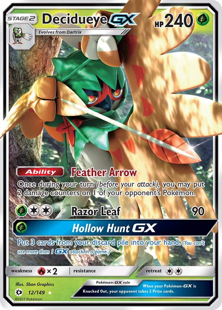 Decidueye-GX - 12/149 - Rare Holo GX