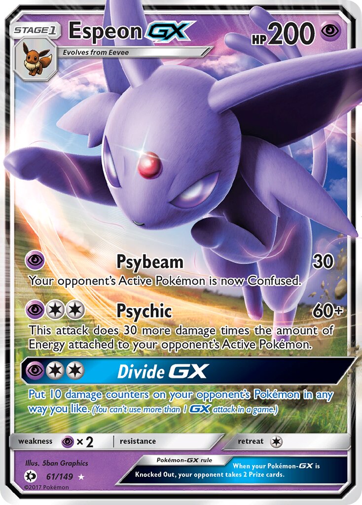 Espeon-GX - 61/149 - Rare Holo GX