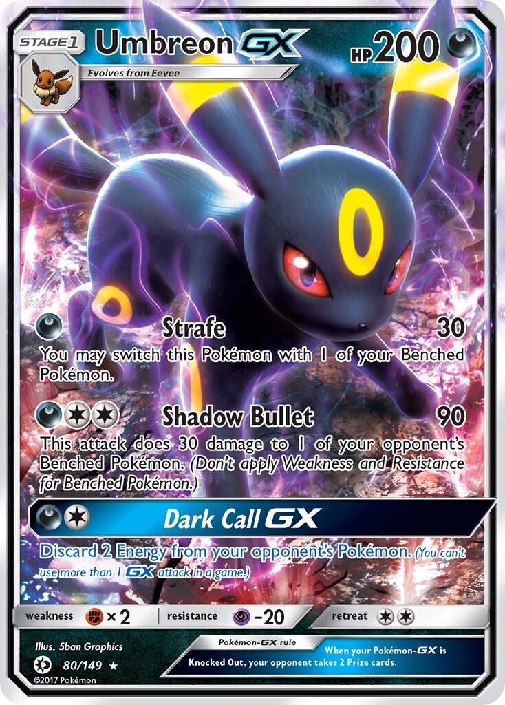 Umbreon-GX - 80/149 - Rare Holo GX