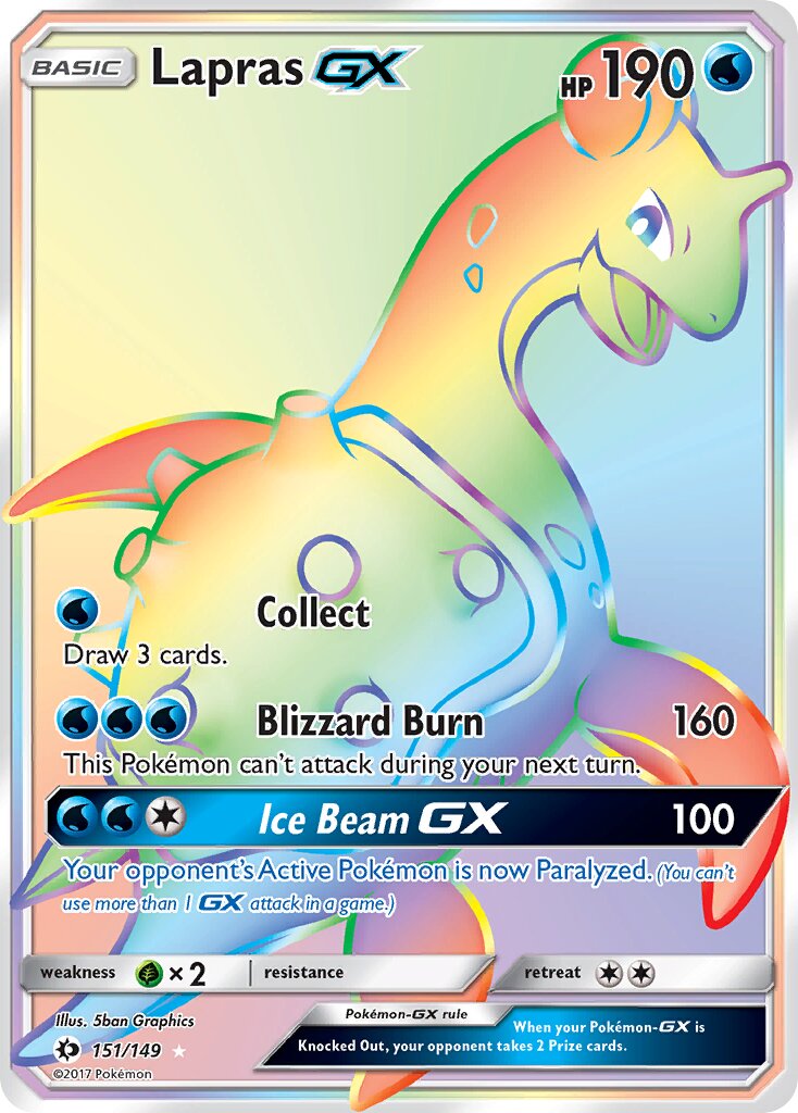 Lapras-GX - 151/149 - Rare Rainbow