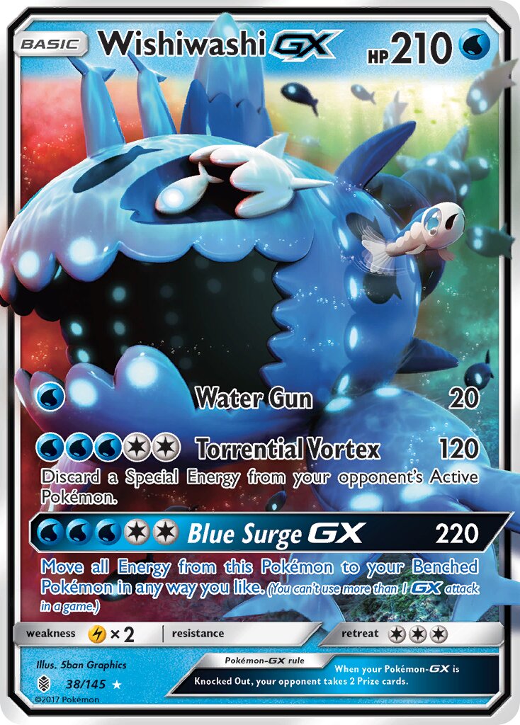 Wishiwashi-GX - 38/145 - Rare Holo GX