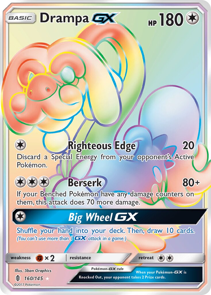 Drampa-GX - 160/145 - Rare Rainbow