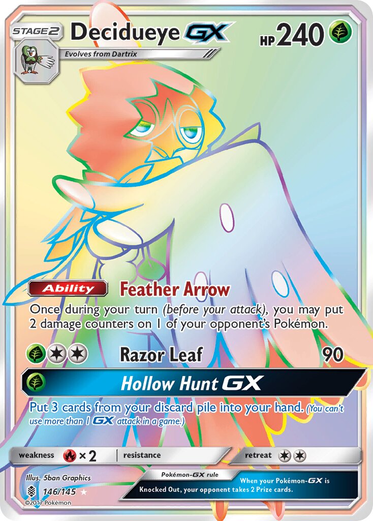 Decidueye-GX - 146/145 - Rare Rainbow