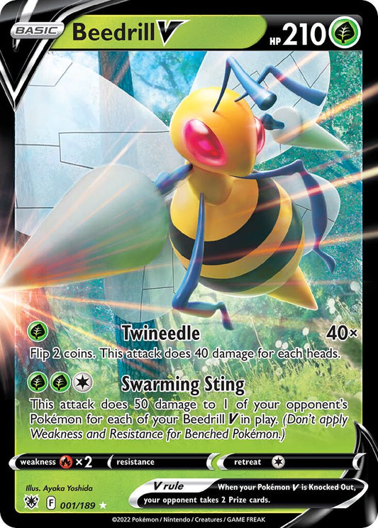 Beedrill V - 001/189 - Holo Rare V