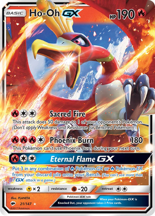 Ho-Oh-GX - 21/147 - Rare Holo GX