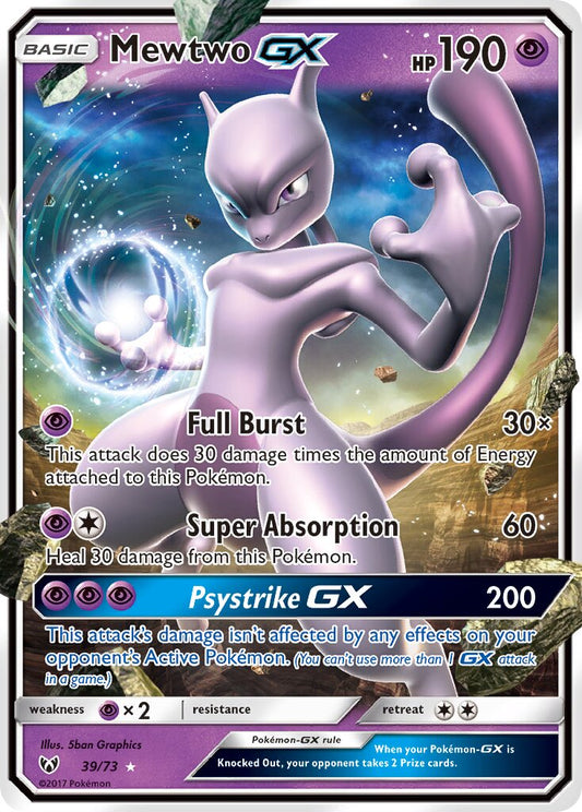 Mewtwo-GX - 39/73 - Rare Holo GX