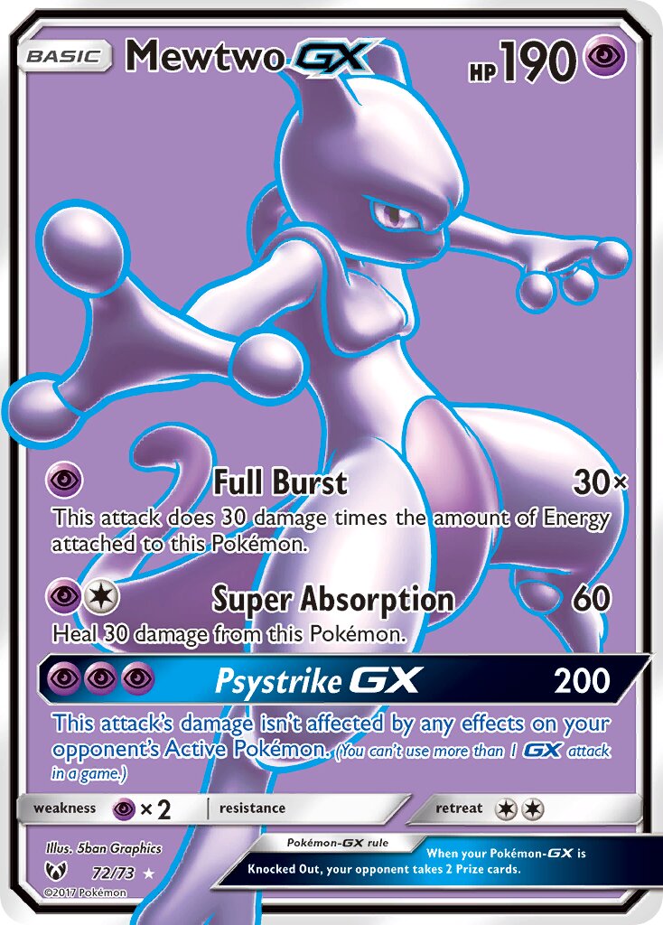 Mewtwo-GX - 72/73 - Rare Ultra